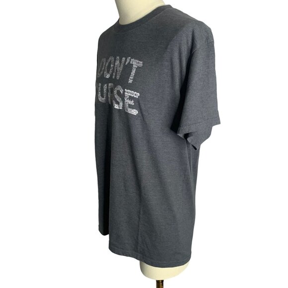 Funny Dont Curse Crewneck T Shirt M Grey Short Sleeve Graphic Adult Humor - Picture 5 of 8